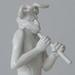 Flutist Pan, porcelain